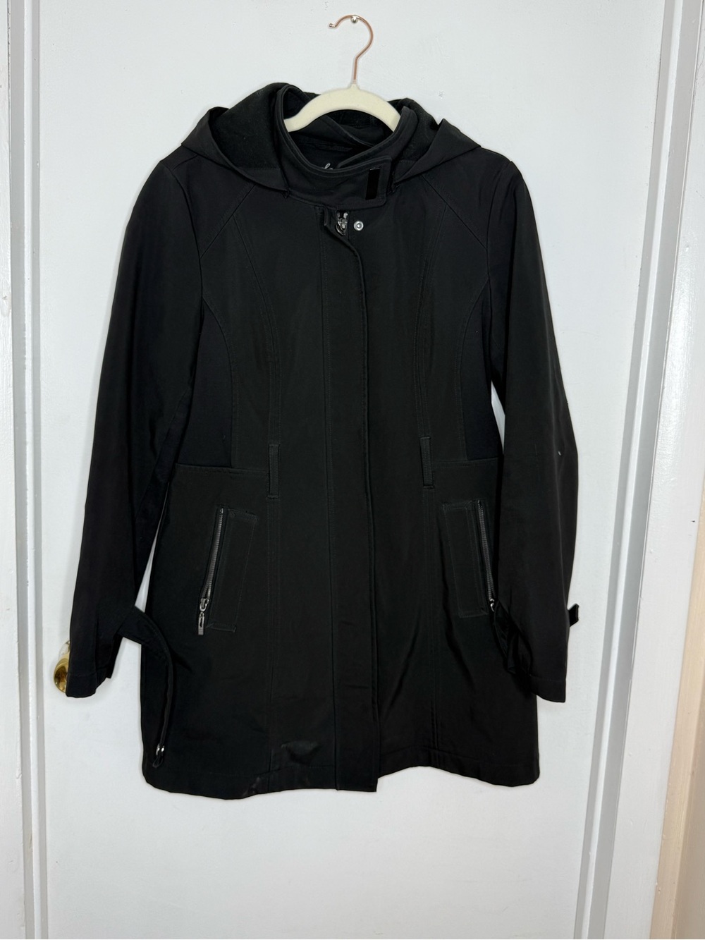 Women’s Black Hooded Coat